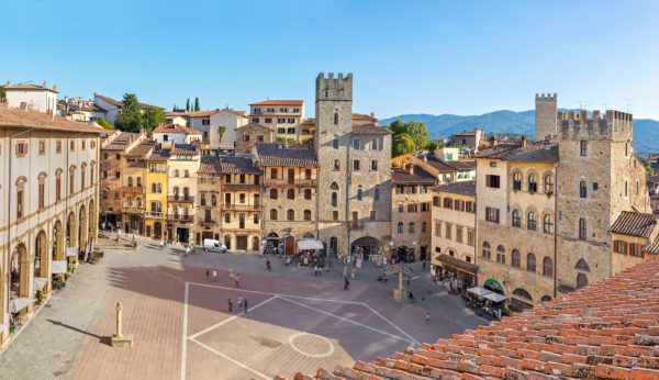 Arezzo központi tere