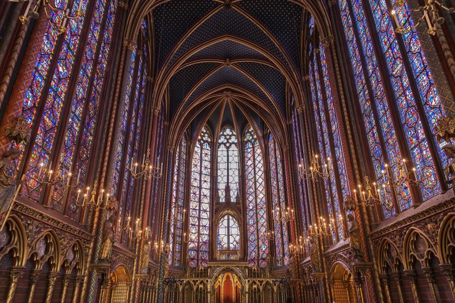 Sainte-Chapelle csodás üvegablakai